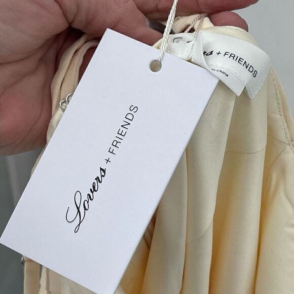 NWT Lovers and Friends Yellow Sleeveless Bodycon Strappy Mini Dress Medium - Picture 6 of 8